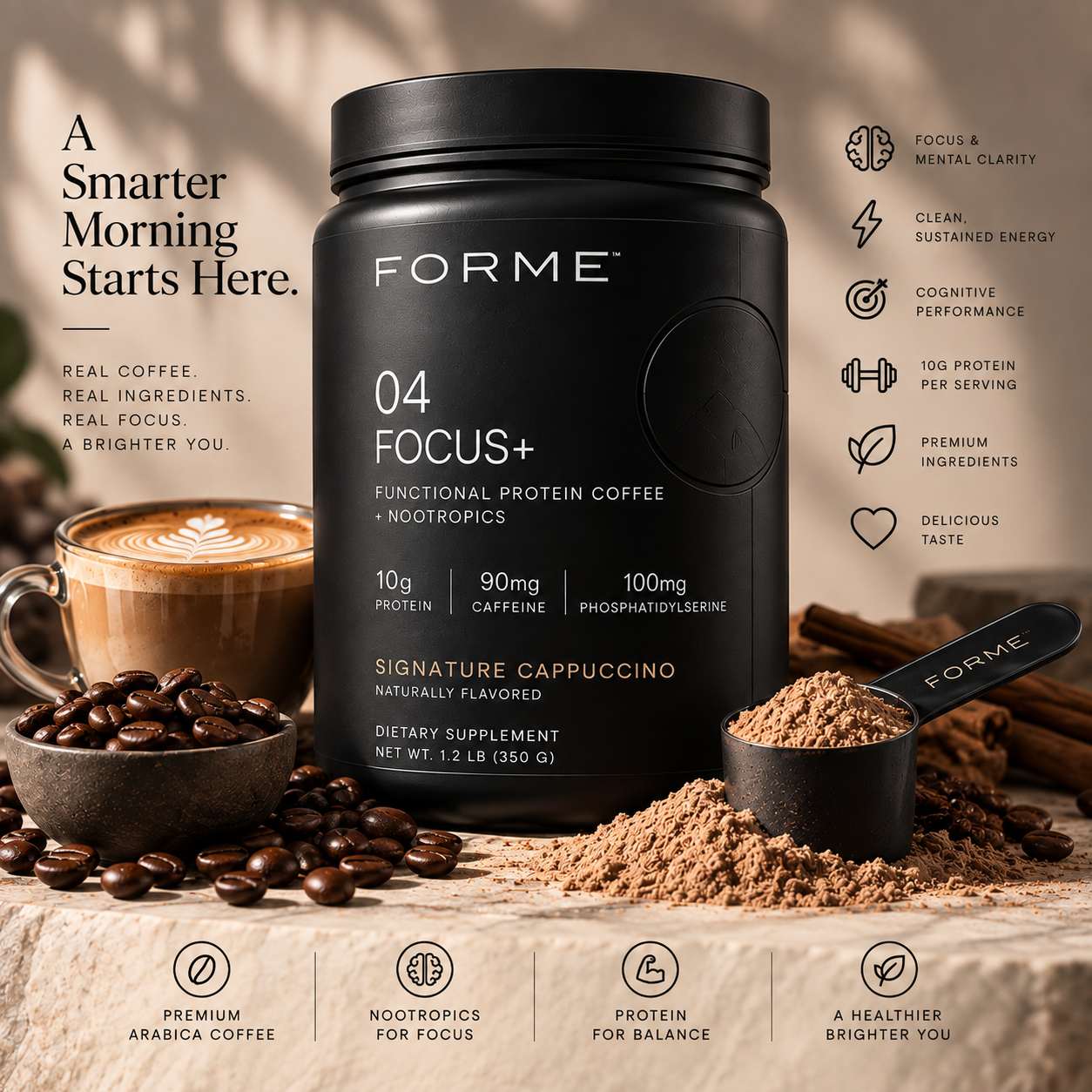 FORME 04 — FOCUS+ tub in Signature Cappuccino
